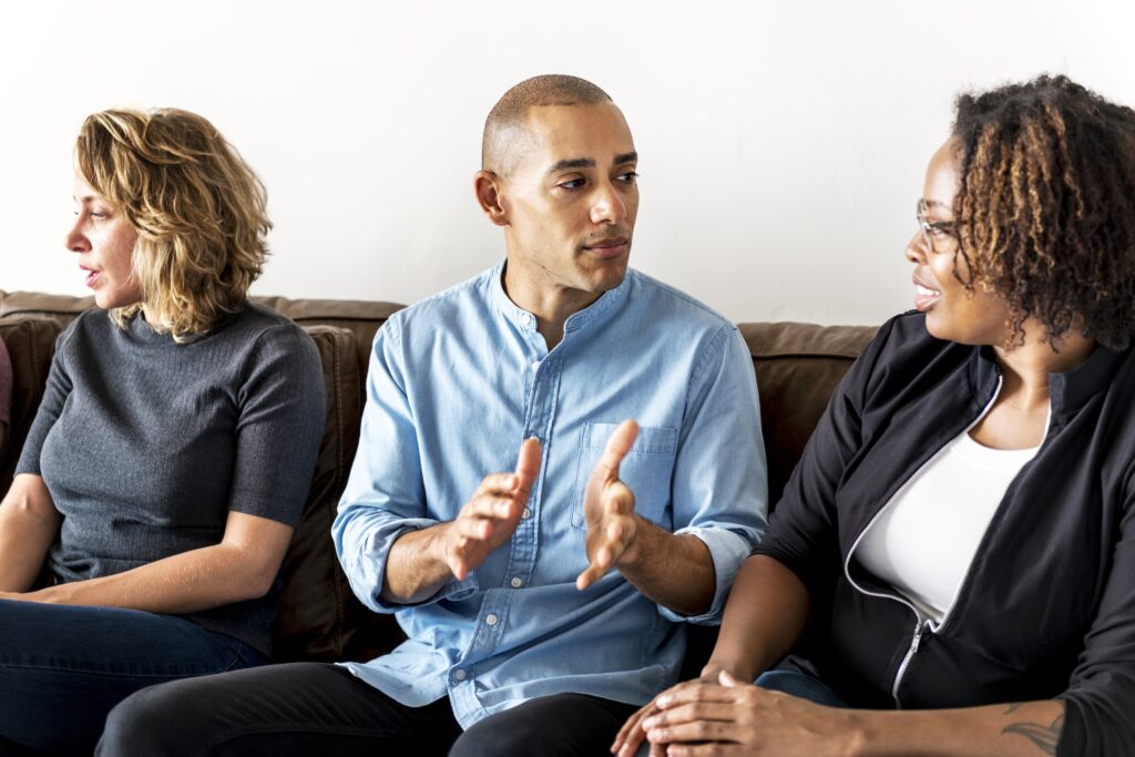 Patient advocates meeting to have a discussion